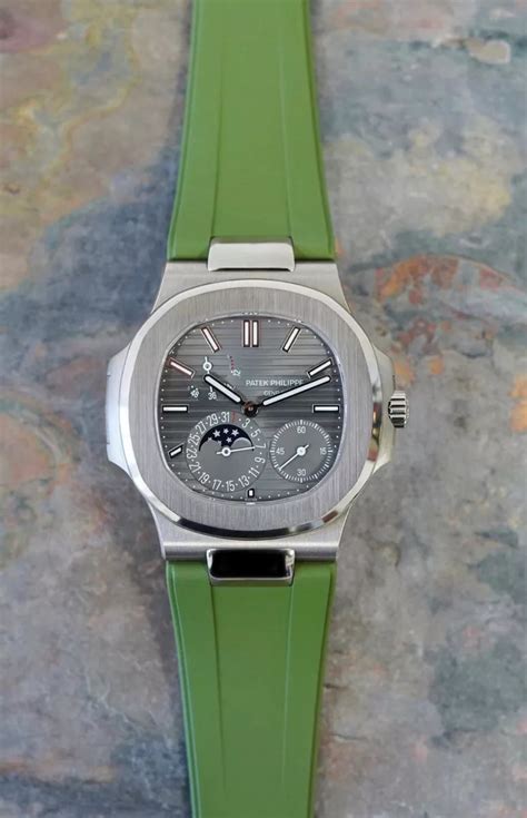 patek philippe tropical strap|Patek Philippe nautilus rubber strap.